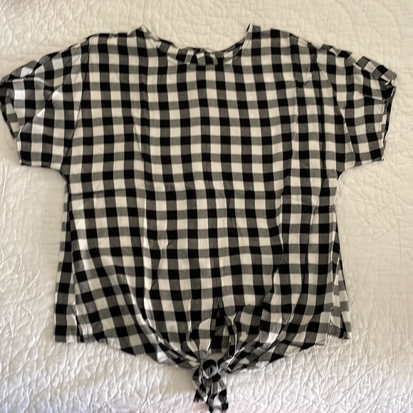 Madewell Button-Back Tie Tee in Buffalo Check - Picture 5 of 5